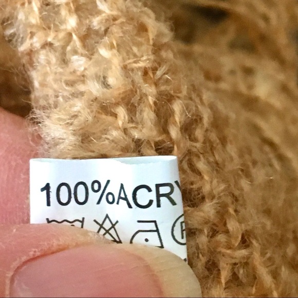 Camel mocha plaid turtleneck poncho wrap NWT - Picture 6 of 8